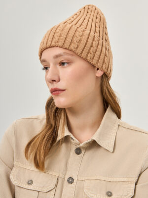 Шапка жен. виск+нейл+каш LB-A53069 beige
