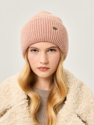 Шапка жен. шерсть+анг+нейл LB-A53073 dirty pink