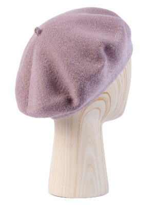 Берет жен. шерсть LB-N88704 pink/white Берет жен. шерсть LB-N88704 pink/white