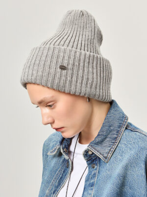 Шапка жен. шерсть+акр LB-A53014 l.grey