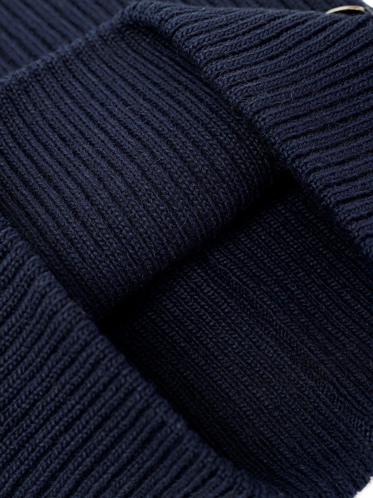 Шапка муж. шерсть+акр LB-A53111 d.blue