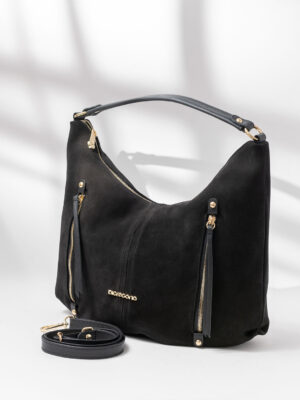 Рюкзак Di Gregorio gr3473 camoscio vitello nero oro