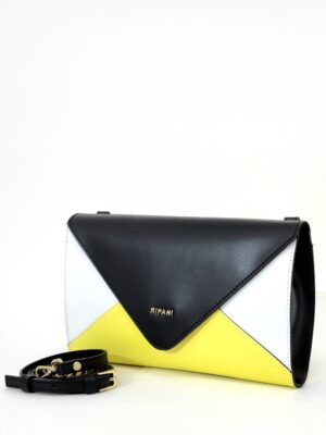 Сумка Ripani rp7402HH 00581 nero bianco yellow средняя