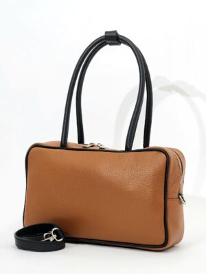 Сумка Steffalini st1292 vitello cuoio nero средняя
