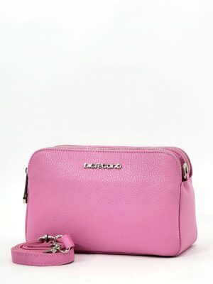 Сумка Di Gregorio gr8798 vitello pink argento средняя
