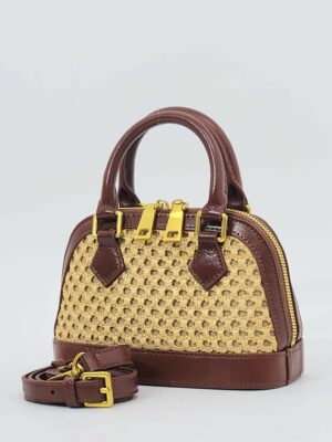Сумка Steffalini st8011 calf raffia marrone мини