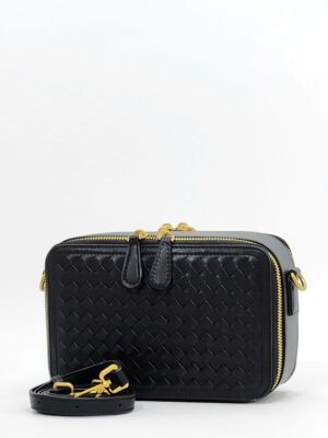 Сумка Steffalini st5333 calf intrecciato nero маленькая