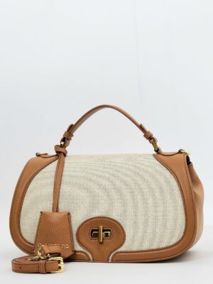 Сумка Di Gregorio gr6009 dollaro tess. cuoio chiaro средняя