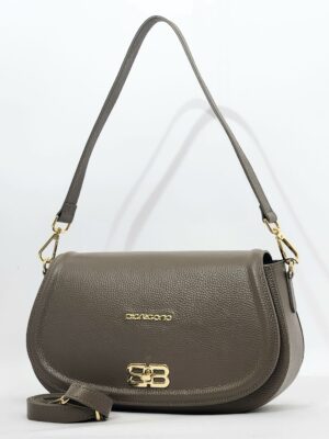 Сумка Di Gregorio gr8995 vitello taupe oro средняя
