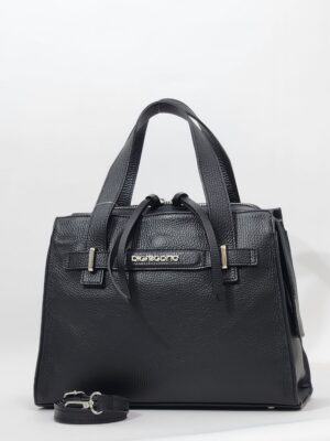Сумка Di Gregorio gr1997 vitello nero argento средняя