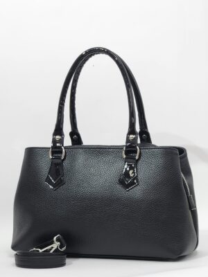 Сумка Di Gregorio gr1573 vitello nero argento средняя