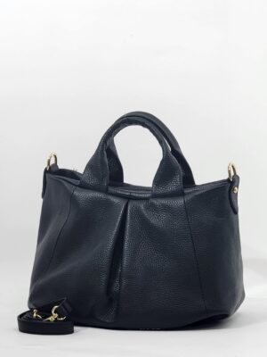 Сумка Di Gregorio gr9158 vitello nero oro средняя