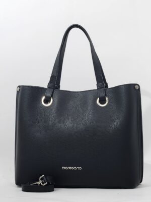 Сумка Di Gregorio gr8906G vitello nero argento большая