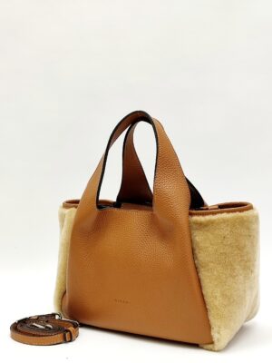 Сумка Ripani rp6181OV 00039 biscotto мех средняя
