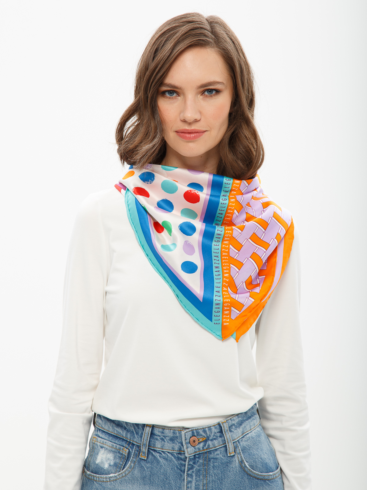 Платок жен. шелк 86х86 SS03-8323-18