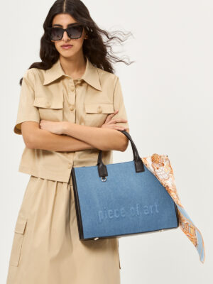 Сумка деловая ELEGANZZA ZZ-0325-6 blue jeans/black