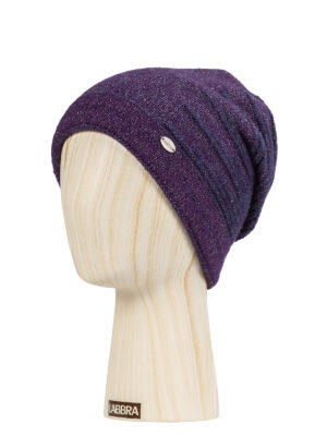 Шапка жен. шерсть+виск+каш LB-D77014 violet