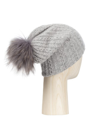 Шапка жен. шерсть+анг+виск LB-D77017 l.grey