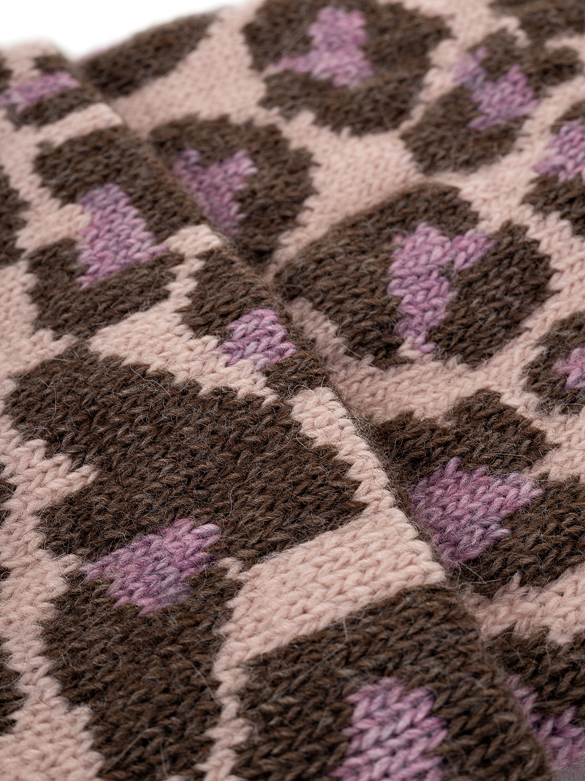 Шапка жен. шерсть+акр LB-BR55025 rose/taupe