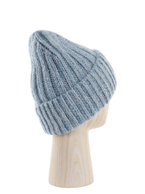 Шапка жен. мох+шерсть+виск+люр LB-BR55034 white/l.blue