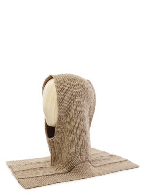 Шапка жен. шерсть+акр LB-BR55036 beige melange