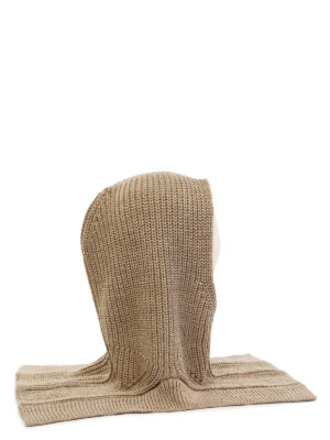 Шапка жен. шерсть+акр LB-BR55036 beige melange