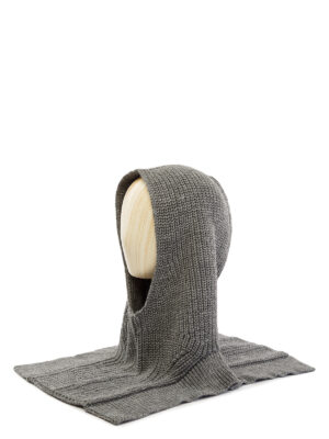 Шапка жен. шерсть+акр LB-BR55036 d.grey melange