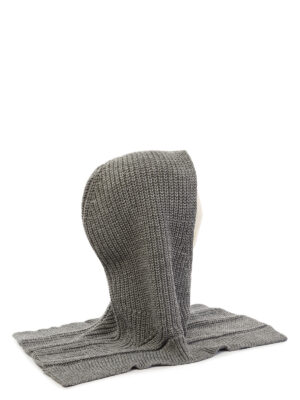 Шапка жен. шерсть+акр LB-BR55036 d.grey melange