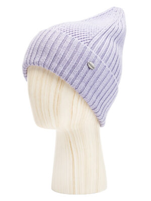 Шапка жен. шерсть+акр LB-BR55038 lilac