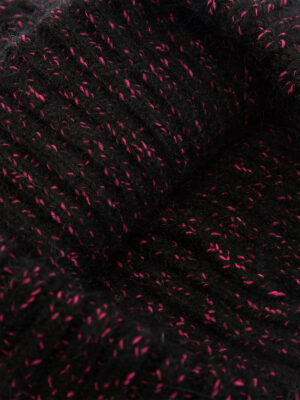 Шапка жен. анг+шерсть+нейл LB-N88049 black/fuchsia