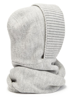 Капор жен. шерсть+акр LB-N88056 l.grey melange