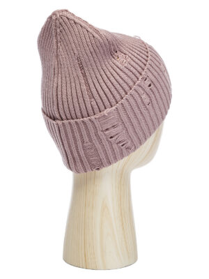 Шапка жен. хл+акр LB-BR55048 dusty rose