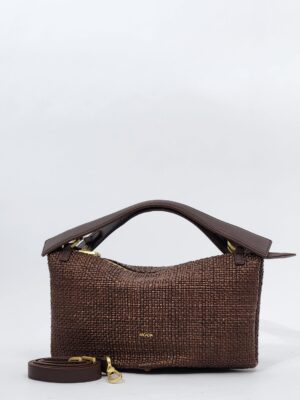 Сумочка Arcadia ar5613 dollaro raffia cognac средняя