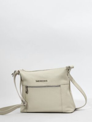 Сумочка кросс-боди Di Gregorio gr9142 vitello beige argento средняя