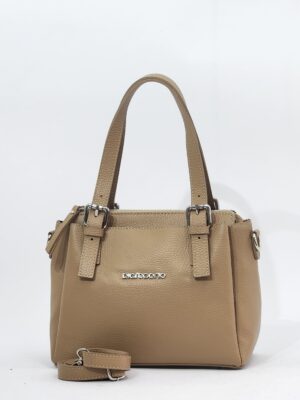 Сумочка кросс-боди Di Gregorio gr9015 vitello tan argento средняя
