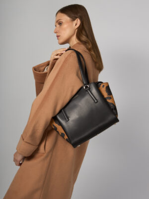 Сумка деловая ELEGANZZA Z9266-8675 black/camel