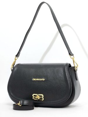 Сумка Di Gregorio gr8995 vitello nero oro средняя