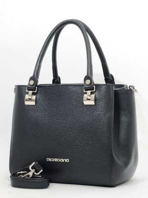 Сумка Di Gregorio gr8959 vitello nero argento средняя