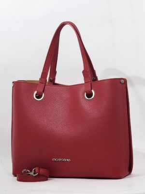 Сумка деловая Di Gregorio gr8906G vitello rosso argento большая