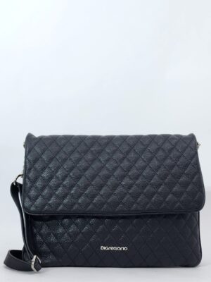 Сумочка Di Gregorio gr2009 vitello nero argento большая