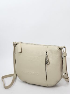 Сумочка Di Gregorio gr755 vitello beige argento средняя