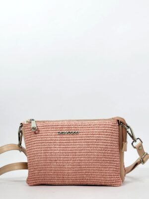 Сумочка Di Gregorio gr3377 paglia vitello rosa средняя
