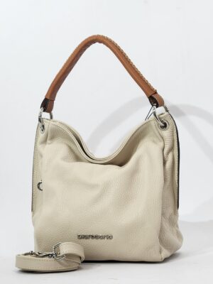 Сумочка Di Gregorio gr01778 vitello latte cuoio argento средняя