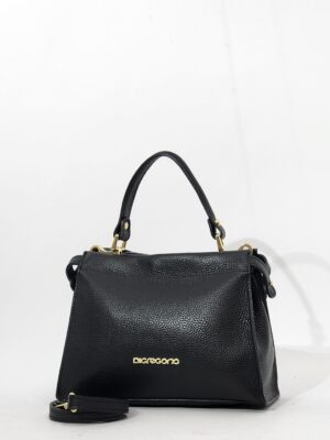 Сумочка Di Gregorio gr9020 vitello nero oro средняя