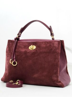 Сумка деловая Steffalini st8581 vitello camoscio bordo большая