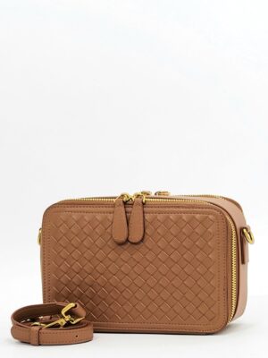 Сумочка кросс-боди Steffalini st5333 calf intrecciato cuoio маленькая