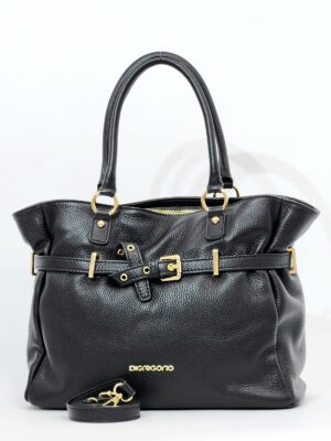 Сумка деловая Di Gregorio gr9004 vitello nero oro средняя