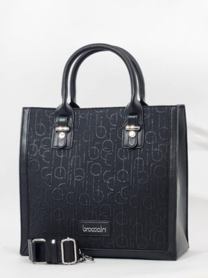 Сумочка кросс-боди Braccialini B16865-TY 139 tessuto poliestere nero lurex большая