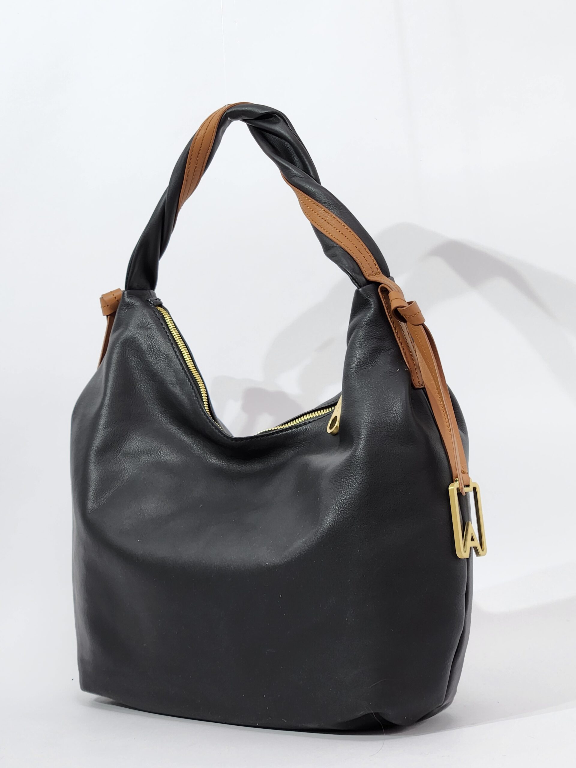 Сумка деловая Arcadia ar2349 capri bic nero cuoio средняя
