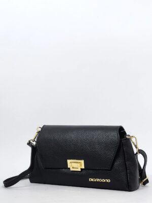 Сумочка Di Gregorio gr9140 vitello nero oro средняя